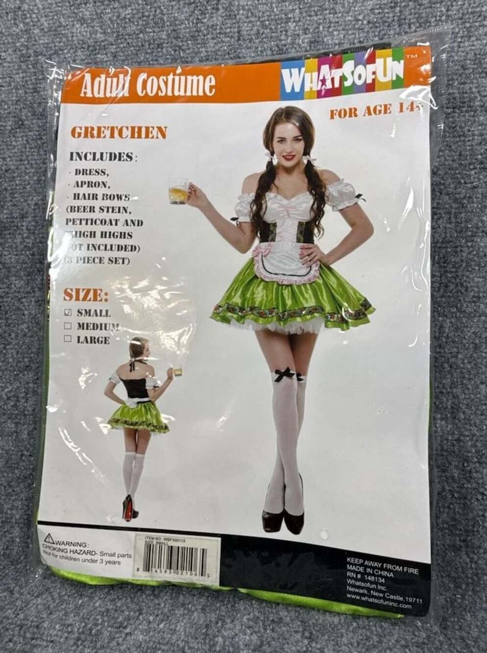 Gretchen Beer Girl Adult Costume Size Small - Halloween Cosplay Small